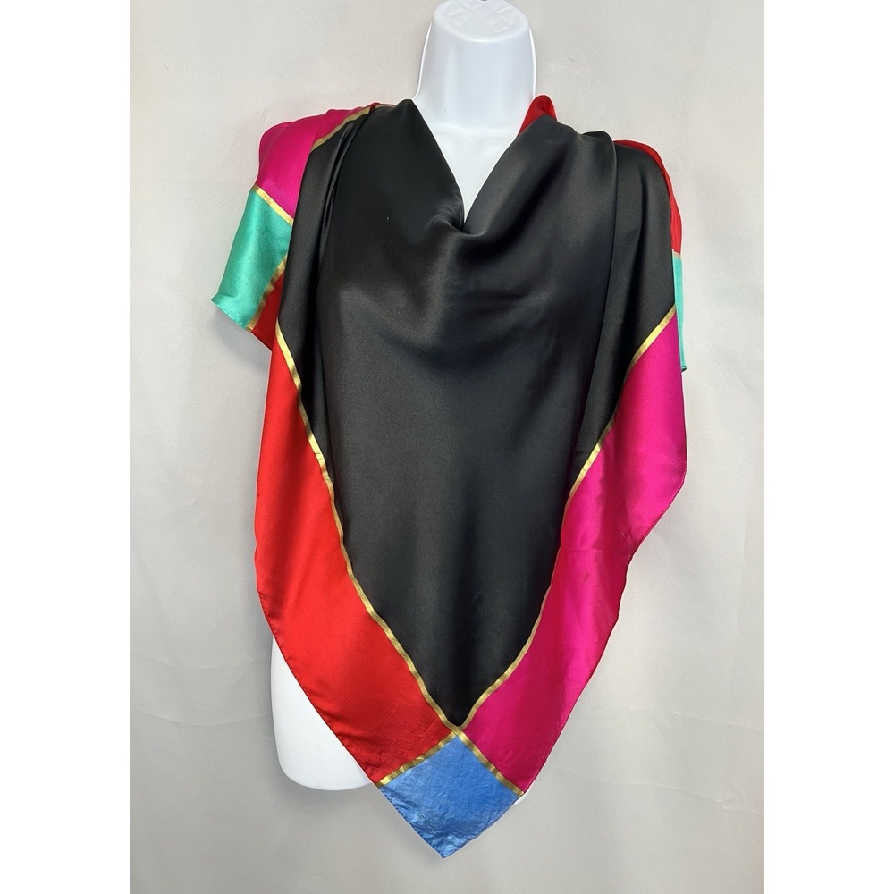 Vintage Echo Scarf Silk 30x30" Multicolor